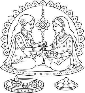 _two_sisters_sharing_rakhi_festival_india_outline_1786729814